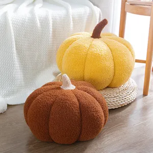 Cute Cartoon Pumpkin Plush Pillow Soft Stuffed Plant Cushion Nordic Sofa Living Room Bed Decor Throw Pillow For Kids