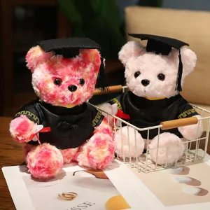 Schattige Afstudeer Dokter Teddybeer Pluche Speelgoed Dier Studenten Cadeau Academische Jurk Pop