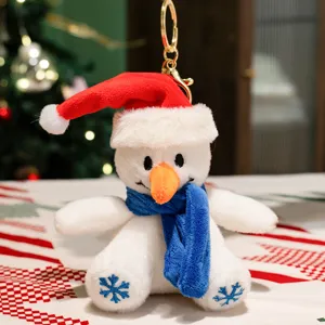 Noël bonhomme de neige peluche porte-clés mignon poupée sac pendentif accessoire fête