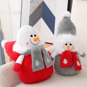 Christmas plush snowman toy cute couple doll stuffed holiday gift home decoration soft plush