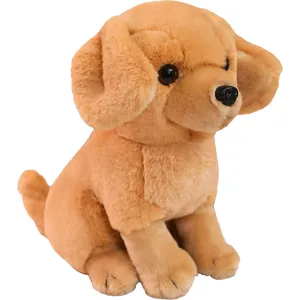 Süßer Golden Retriever Welpe Plüschtier Sitzer Simulator Hund Kuschelpuppe für Kinder