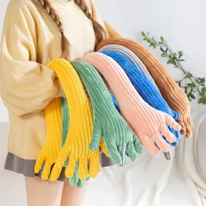 Creative Nordic Style Colorful Hand Shape Plush Toy Throw Pillow Sofa Long Cushion Comfortable Sleeping Leg Pillow Gift