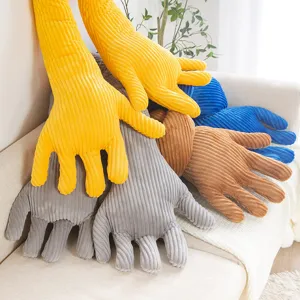Creative Nordic colorful palm plush toy pillow, soft sofa cushion for home and bedroom decor.