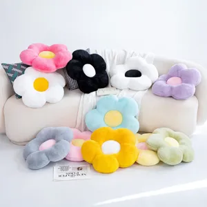 Schattig Zonnebloem Pluche Kussen Zacht Bloemvormig Kussen Sofa Kussen Kamer Decor Kussen Voor Thuis