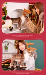 Süßes Weihnachtsfest Simulation Rentier Plueschtier weich gestopfte Elch Puppe Geschenk.