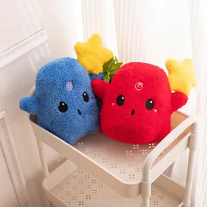 Cute colorful ghost plush toy holding star soft doll Halloween gift home decor main view