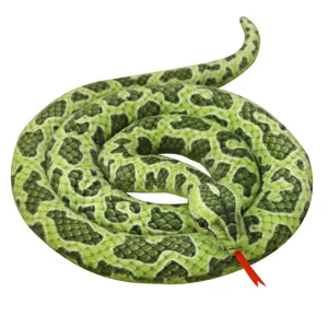 Peluche serpent python vert réaliste animal en peluche farce cadeau décoration 190 cm