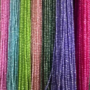 4mm vibrant colorful round shell beads strands for DIY handmade jewelry making accessories