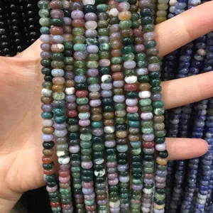 4x6mm colorful natural stone abacus beads strands for DIY jewelry making and crafts