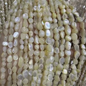 Perles en coquillage naturel irrégulier pour création de bijoux colliers et bracelets