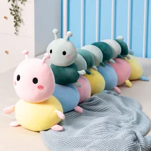 Süße Raupe Plüschtier Gefülltes Langes Kissen Weiches Cartoon Tier Puppe Bett Schlafpartner Geburtstagsgeschenk Für Kinder Mädchen