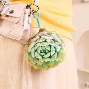 Süße Sukkulente Plüsch Pflanze Tasche Anhänger Schlüsselanhänger 3D gedruckt Deko Spielzeug