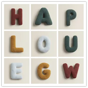 Nordic Style Plush English Letter Pillow Soft Stuffed Alphabet Cushion For Kids Room Sofa Home Decor Photography Props