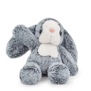 Cute grey floppy ear rabbit plush toy soft stuffed animal doll for children Easter gift main view