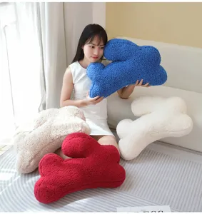 Nordic rabbit plush pillow fluffy irregular decorative cushion for living sofa bedside