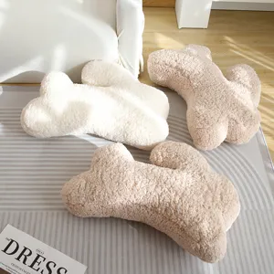 Nordic plush throw pillow, cute shaped decorative cushion for living room sofa and bedside.