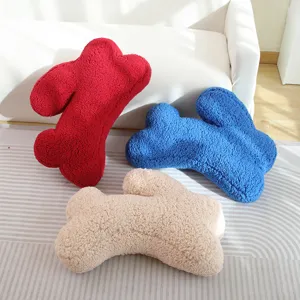 Nordic rabbit plush throw pillow cute irregular decorative cushion for sofa and bed decor