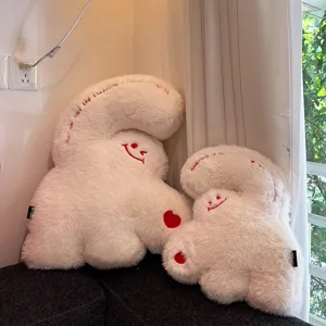 Cute giant heart plush pillow for sofa bedroom living room couch backrest cushion home decor