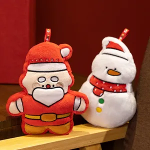 Weihnachtsfest Plueschspielzeug suesser Weihnachtsmann Schneemann Puppe Haengend Geschenk