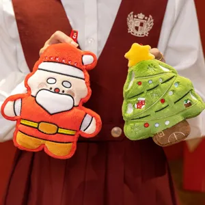 Weihnachten Cartoon Weihnachtsmann und Tannenbaum Plueschspielzeug suesses Feiertagsgeschenk.