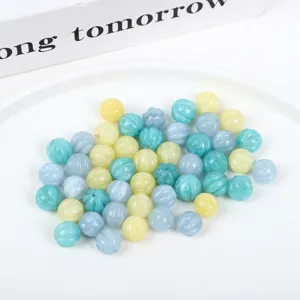 Natural Stone Pumpkin Shape Beads For Jewelry Making DIY Bracelet Necklace Accessories Loose Stone Beads