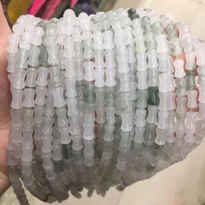 Natural Stone Bamboo Tube Beads 8x12mm Cylinder Agate Jasper Loose Beads For DIY Jewelry Making Accessories Hand-made Stone Beads