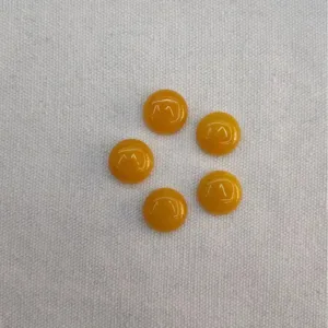 Natürliche gelbe Jade Cabochon Steine für DIY Ohrring und Ring Schmuckherstellung