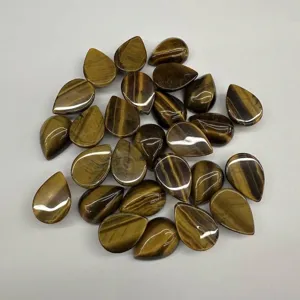 Natural tiger's eye teardrop-shaped cabochon loose stones for DIY jewelry making material