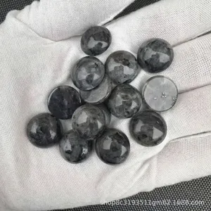 Cabochons en labradorite noire polie naturelle pour bagues et pendentifs DIY