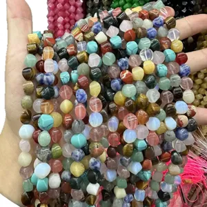 Perles irrégulières en cristal et agate naturelle pour la fabrication de bijoux DIY