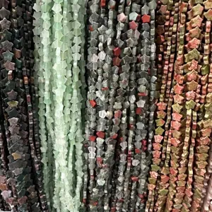 Close-up of 8mm star-shaped natural stone beads for DIY jewelry making