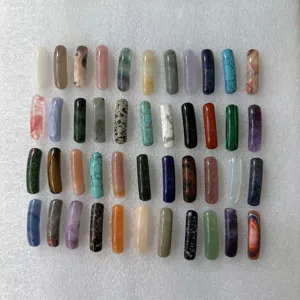 Bunte 36x10mm Naturstein-Zylinderperlen für DIY-Schmuck und Armbänder zur Herstellung