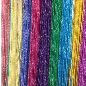 Colorful 2mm shell round beads for DIY jewelry making and craft projects