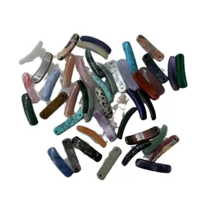 Natürliche gemischte Edelstein-Brückenperlen 36x10mm für handgefertigten DIY-Schmuck