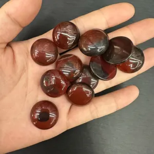 Cabochon rotondi in agata rossa naturale lucida per la creazione di gioielli fai da te