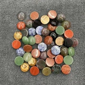 Natural stone round cabochons in various colors for DIY ring and jewelry making settings