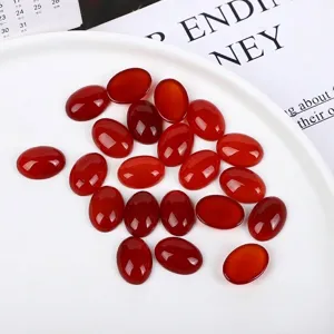 Polierte ovale Cabochons aus natürlichem rotem Karneol für DIY Schmuckherstellung