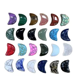 Set van 20 mm maanvormige natuursteen kristallen voor sieraden en decoratie in huis