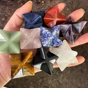 Merkaba Kristall Davidstern Naturstein Heilung Energie Stein Meditation Dekoration Ornament Spirituelles Handwerk