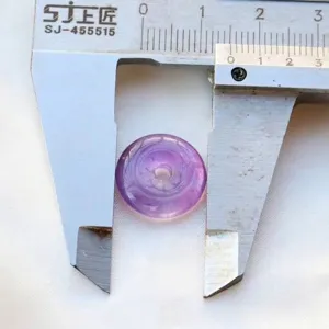Natural purple amethyst gemstone donut bead measured at 15mm for DIY jewelry accessories