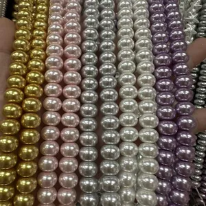 Glass Artificial Pearl Rondelle Beads Colored Abacus Spacer Beads For DIY Jewelry Making Necklace Accessories
