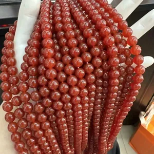 Natural 7A grade red agate round loose beads strands for DIY handmade jewelry making