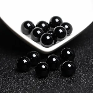 Premium glanzende zwarte agaat losse ronde kralen voor DIY handgemaakte sieraden maken