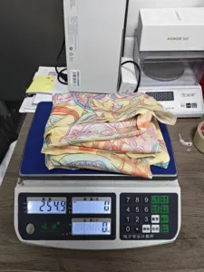 Digital printed ethnic vintage women's dress lightweight fabric product detail shot