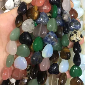 Assortiment hartvormige natuurstenen agaatkralen voor DIY-sieraden maken accessoires