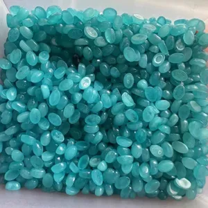 Natürlicher Optimierter Amazonit Stein Ovaler Cabochon Flache Rückseite Edelstein Für DIY Schmuckherstellung Halsketten Ohrringe Ringe Materialien