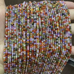 Faceted Square Zirconia Loose Beads Artificial Crystal Polished Cubic Beads DIY Jewelry Making Accessories Clothing Embellishments