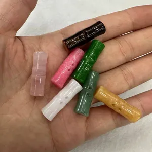 Natuursteen bamboevormige knopen in verschillende kleuren voor shirts en kledingstukken