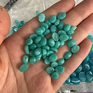 Natürliche Amazonit Cabochons in Ovalform für die Schmuckherstellung