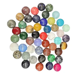 Cabochon rotondi in pietra naturale da 20 mm per gioielli fai da te e intarsi per anelli